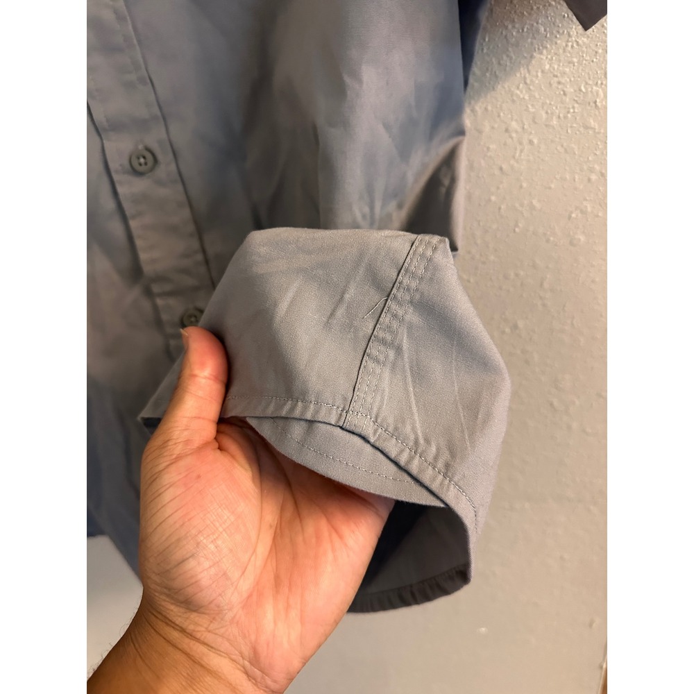 Wrangler Mens Relaxed Stretch Short Sleeve Shirt Gray Sunglass Cleaner XL NWOT - Picture 4 of 10